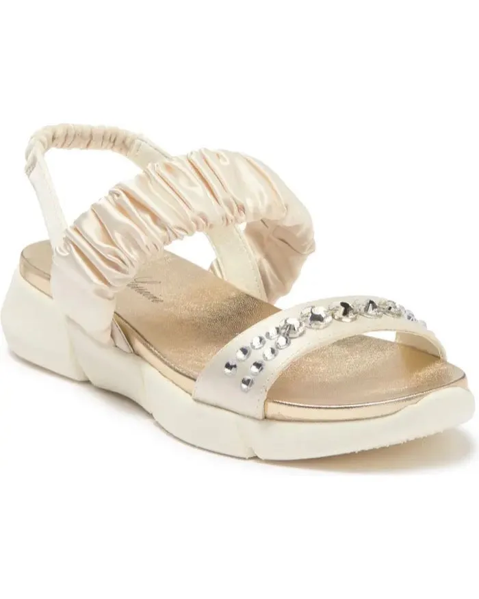 ANNIE ROUCHED SPORTY OPEN TOE SLINGBACK SANDAL
