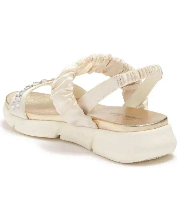 ANNIE ROUCHED SPORTY OPEN TOE SLINGBACK SANDAL