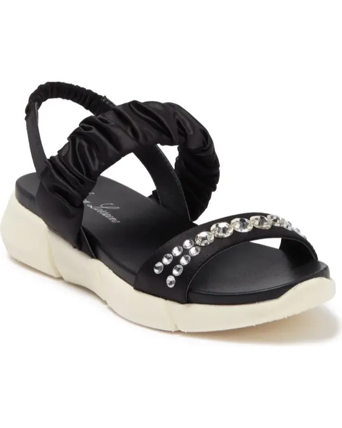 ANNIE ROUCHED SPORTY OPEN TOE SLINGBACK SANDAL