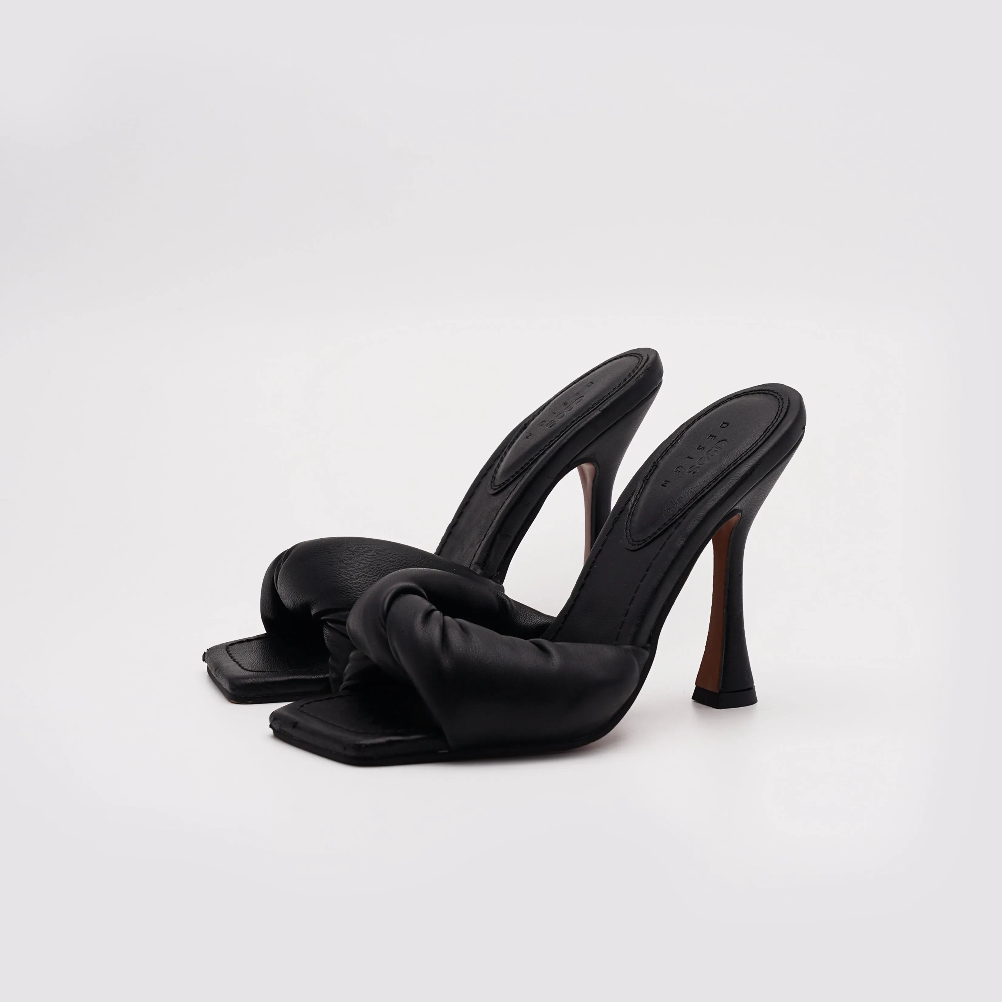 Asos Design Padded twist high Heeled Mules