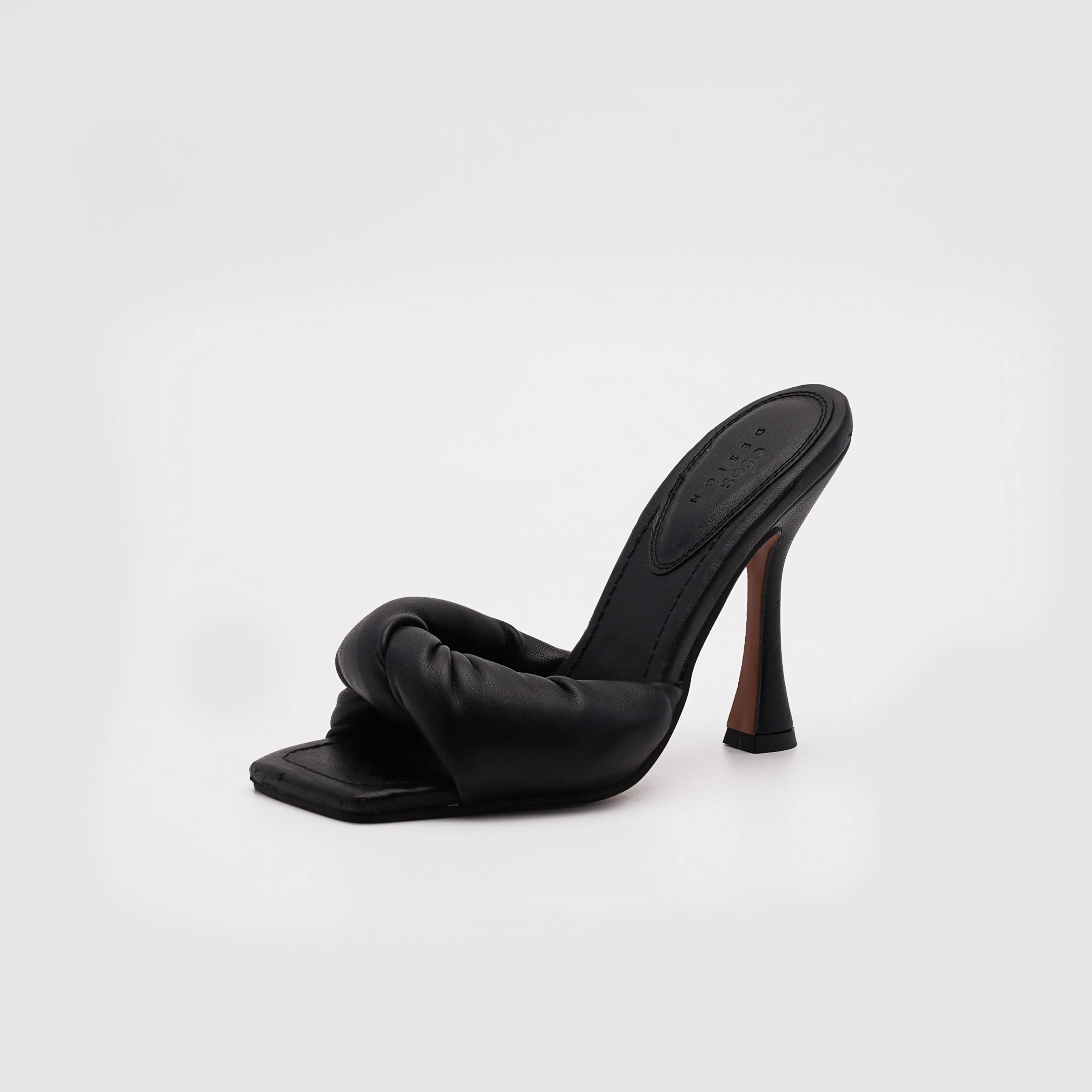 Asos Design Padded twist high Heeled Mules
