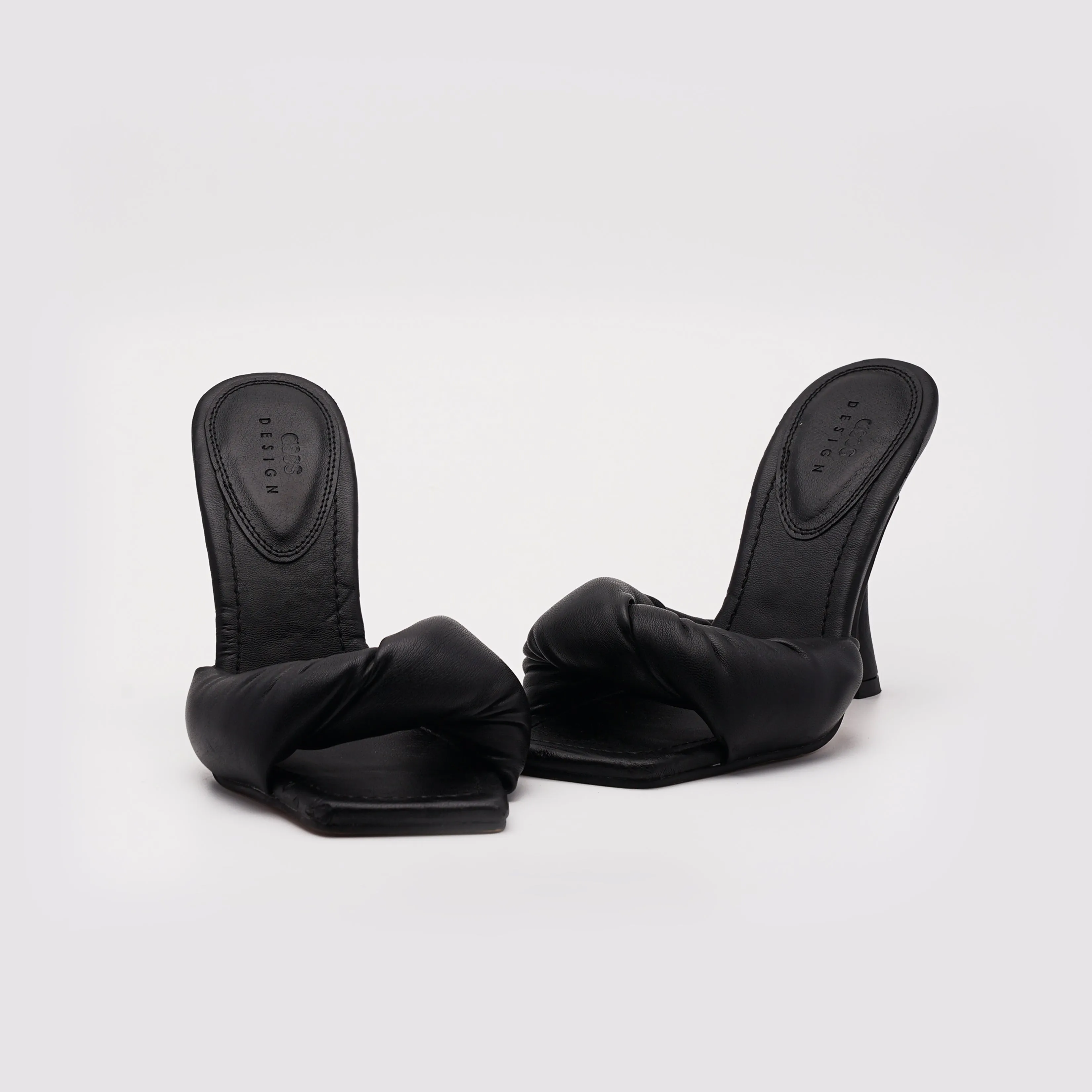Asos Design Padded twist high Heeled Mules