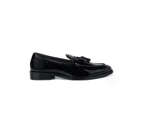 Black Patent Loafers With Tassels