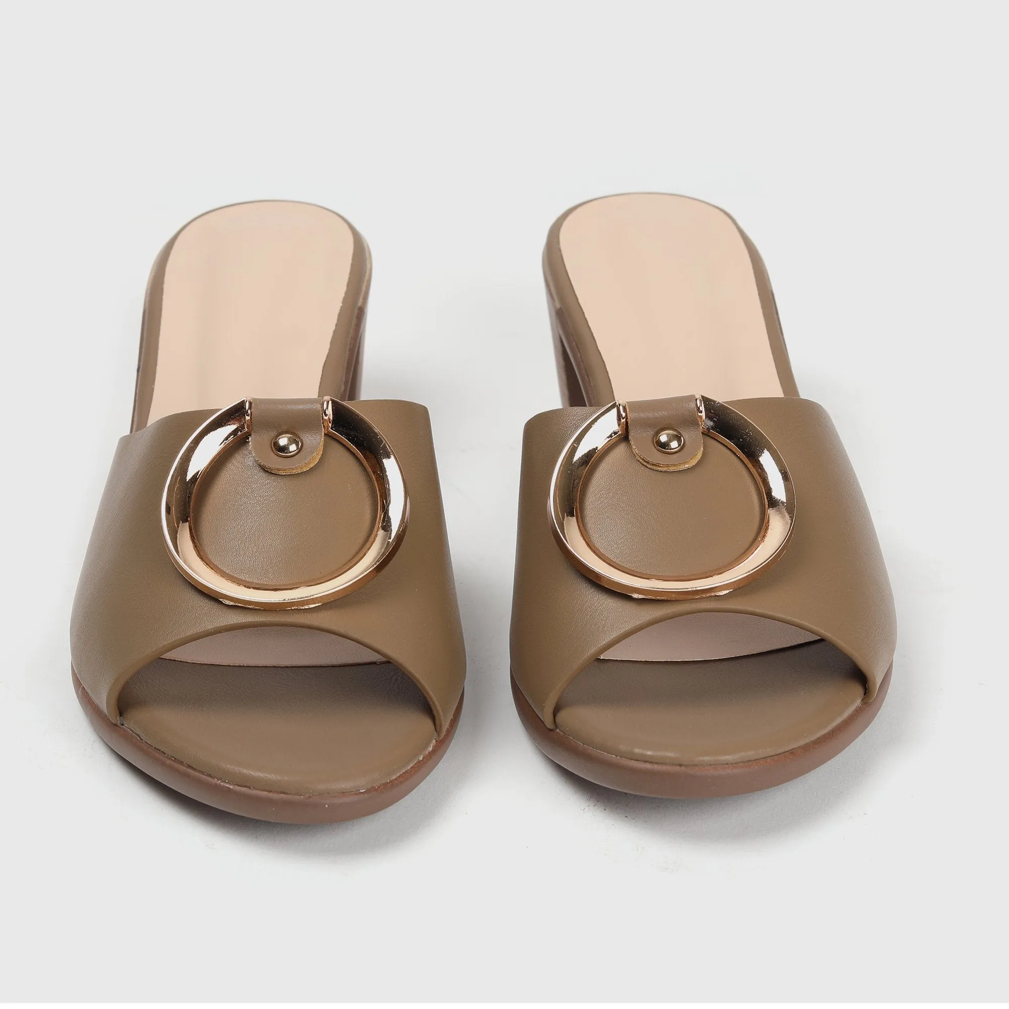 Buckle Embellished Mules