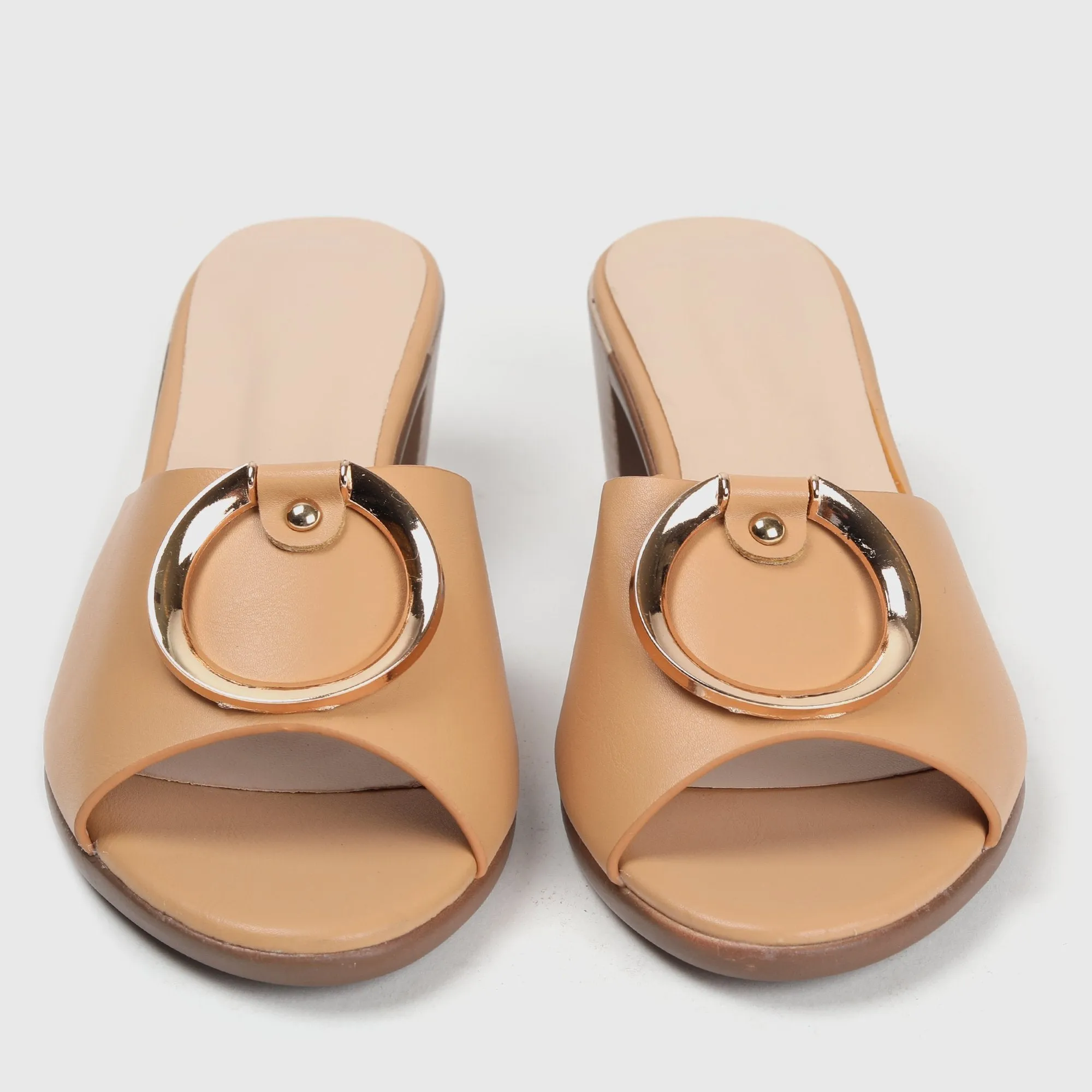 Buckle Embellished Mules