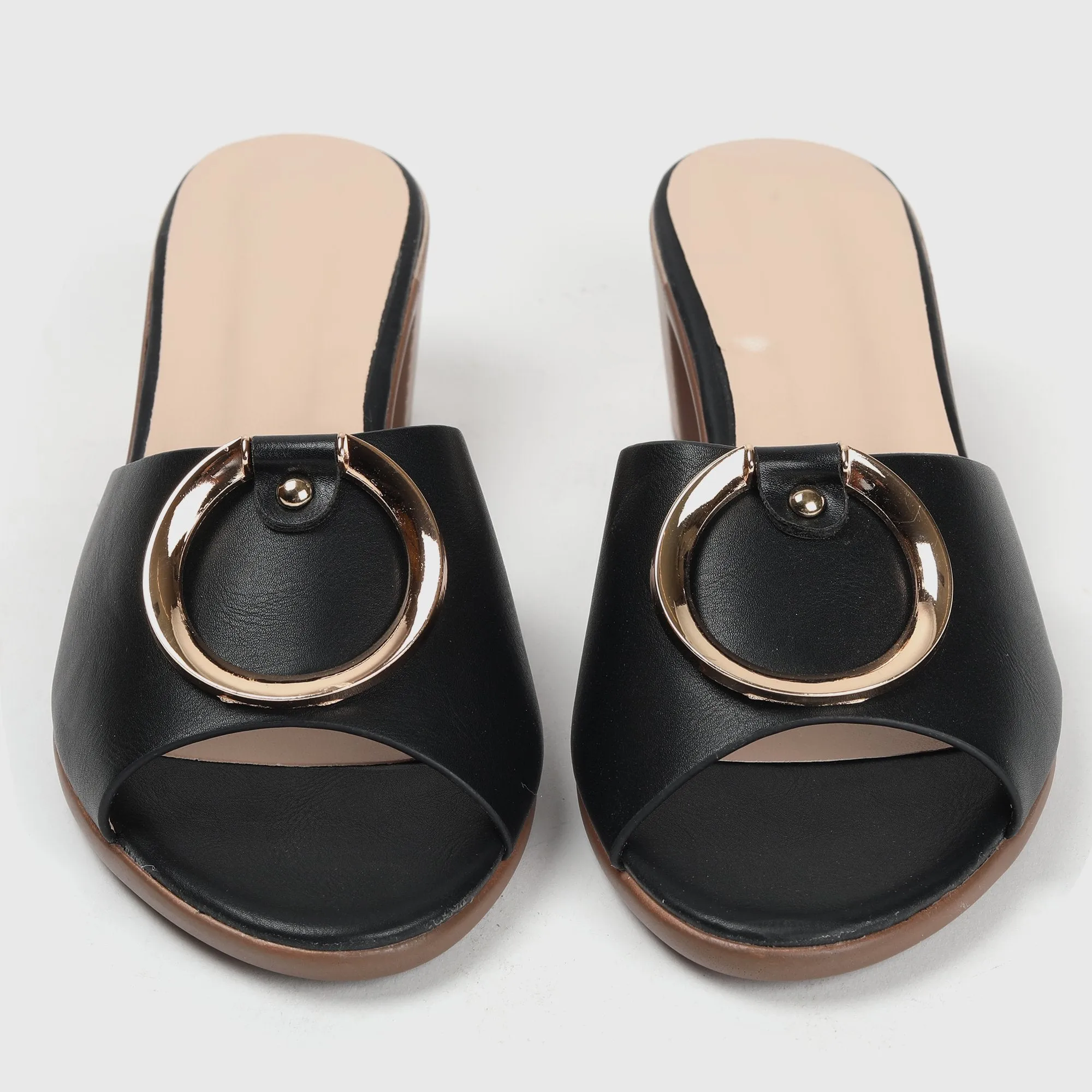 Buckle Embellished Mules