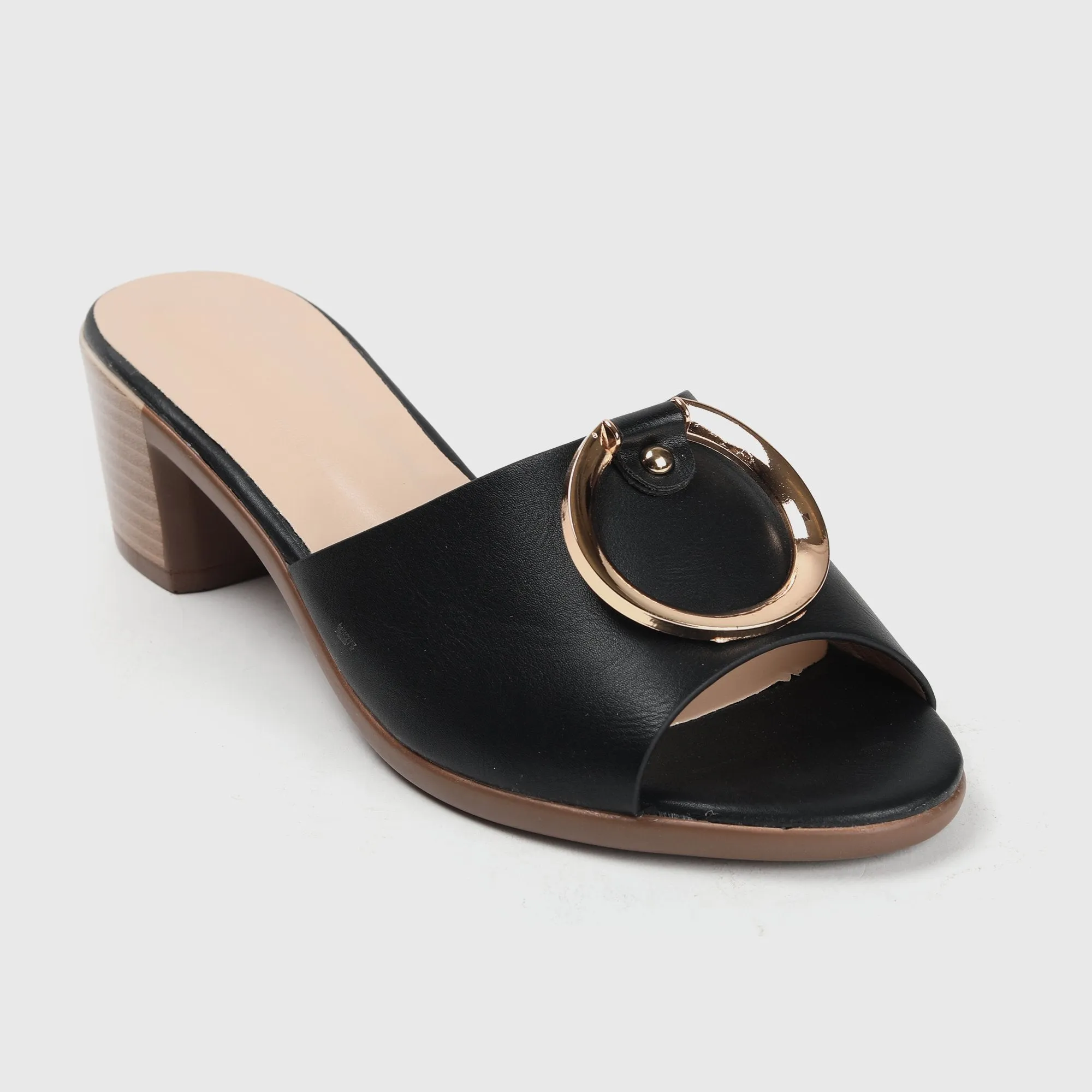 Buckle Embellished Mules