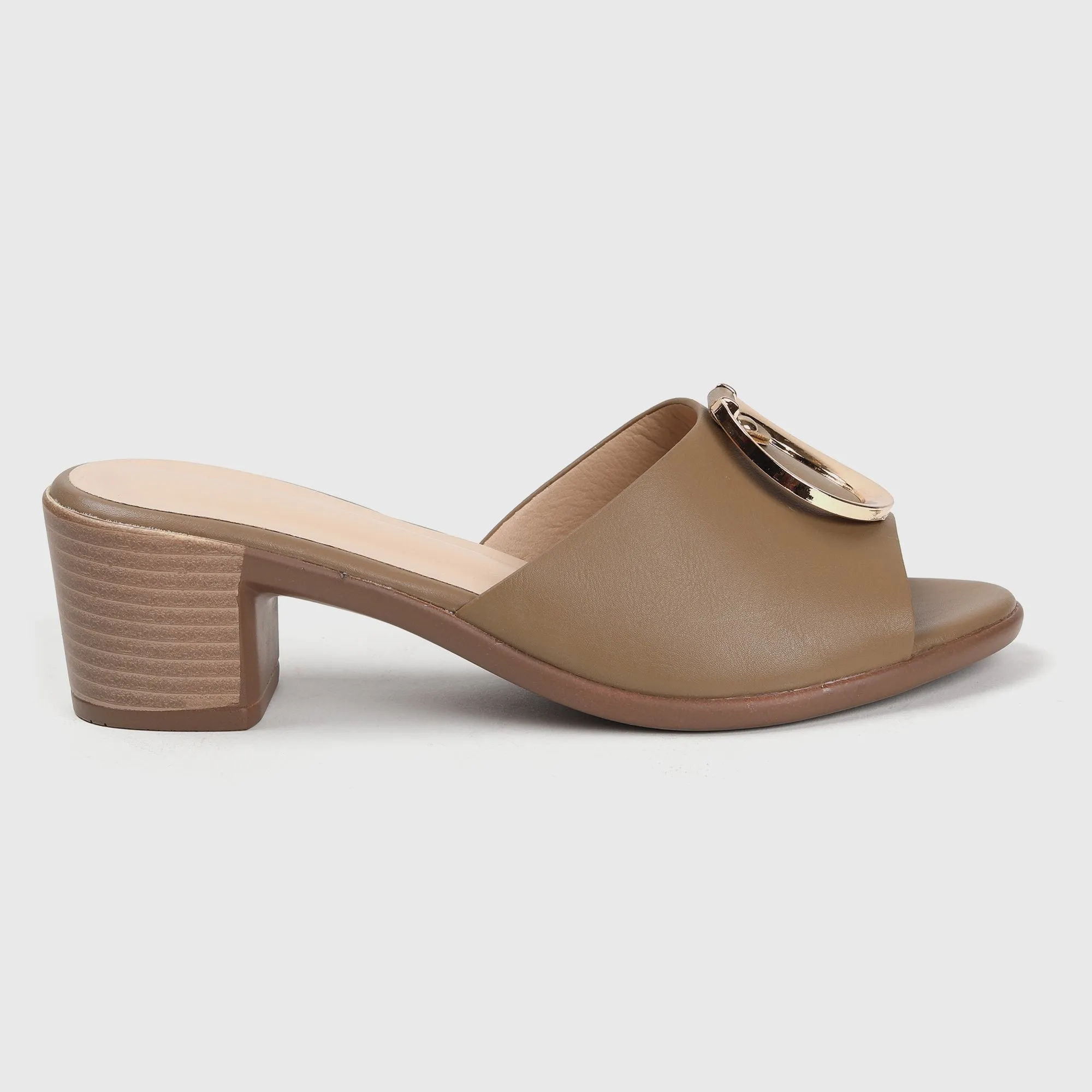Buckle Embellished Mules