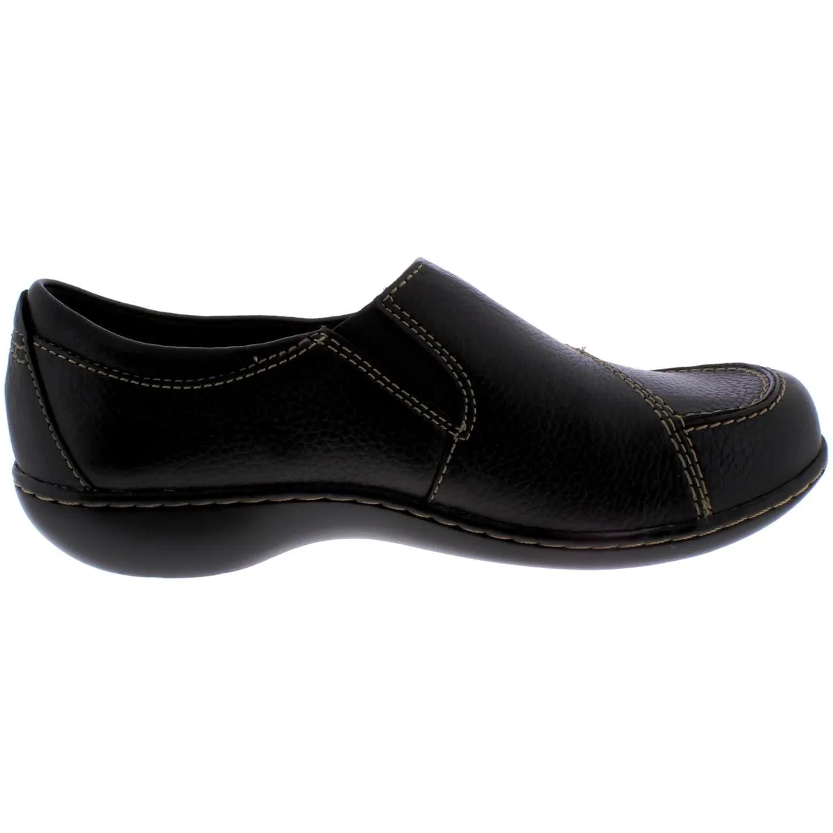 Clarks Womens Ashland Lane Q Pebbled Leather Loafers
