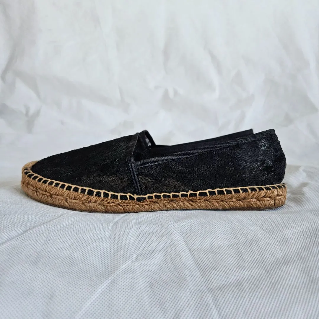 Dolce & Gabanna black lace espadrilles, 40