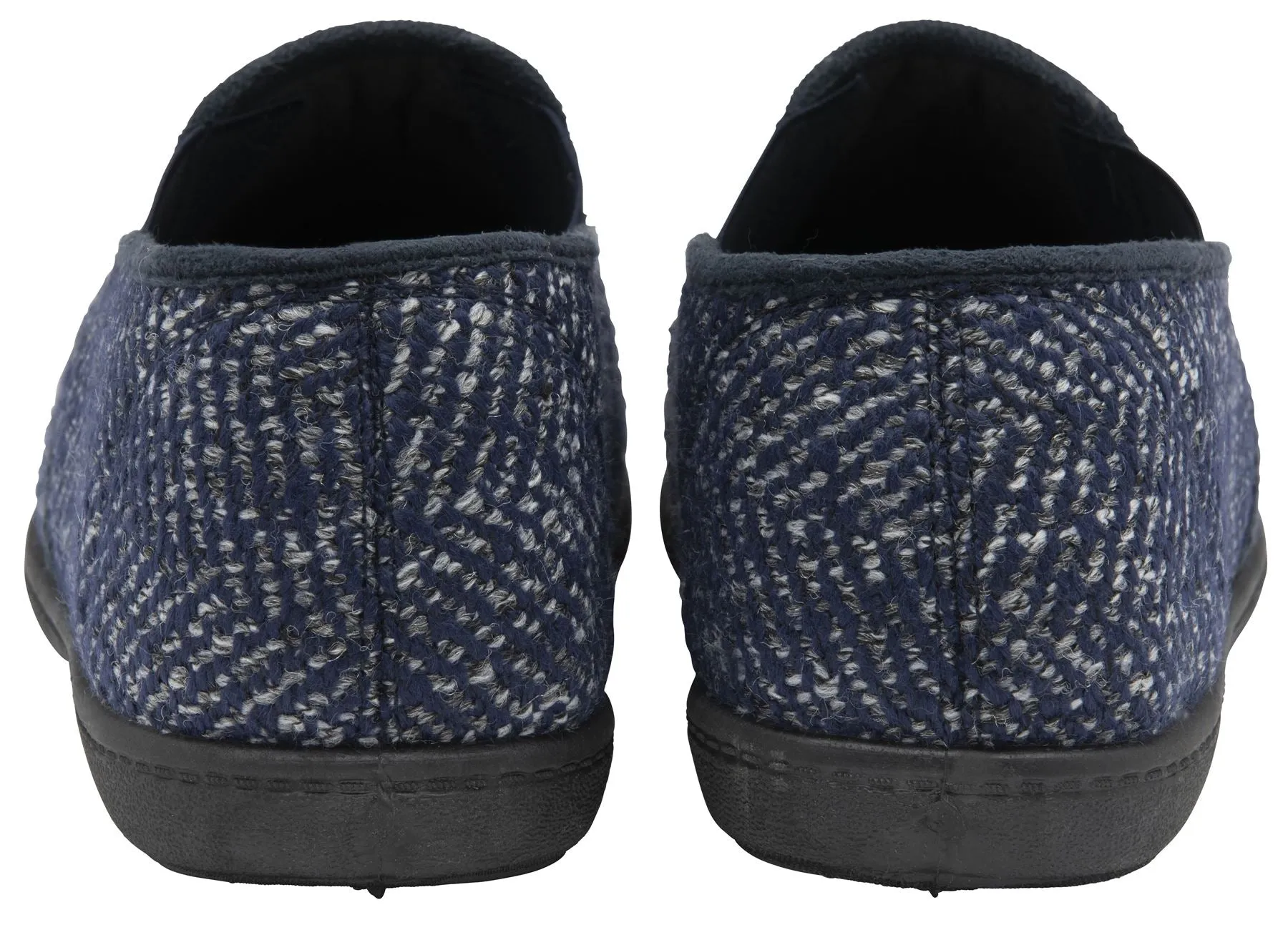 Dunlop Joel Mens Moccasin Slippers Twin Gusset Memory Foam