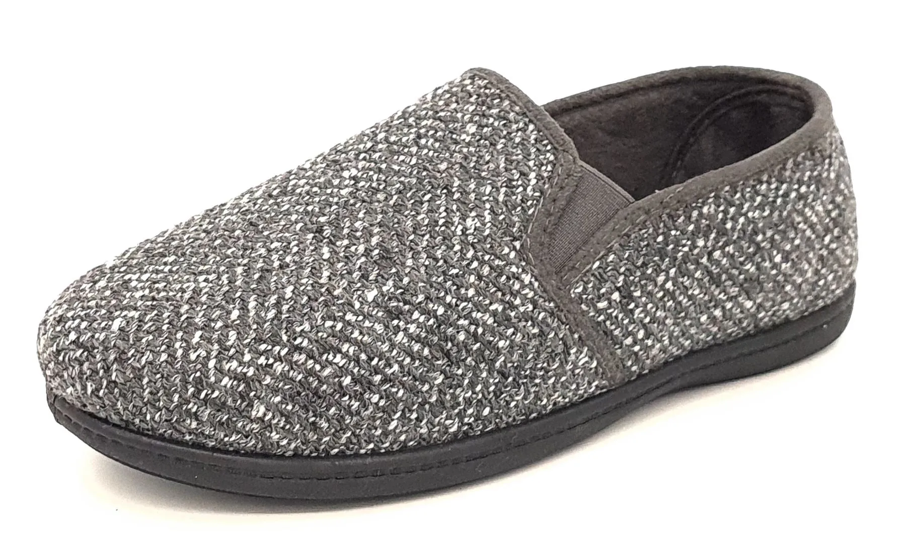 Dunlop Joel Mens Moccasin Slippers Twin Gusset Memory Foam