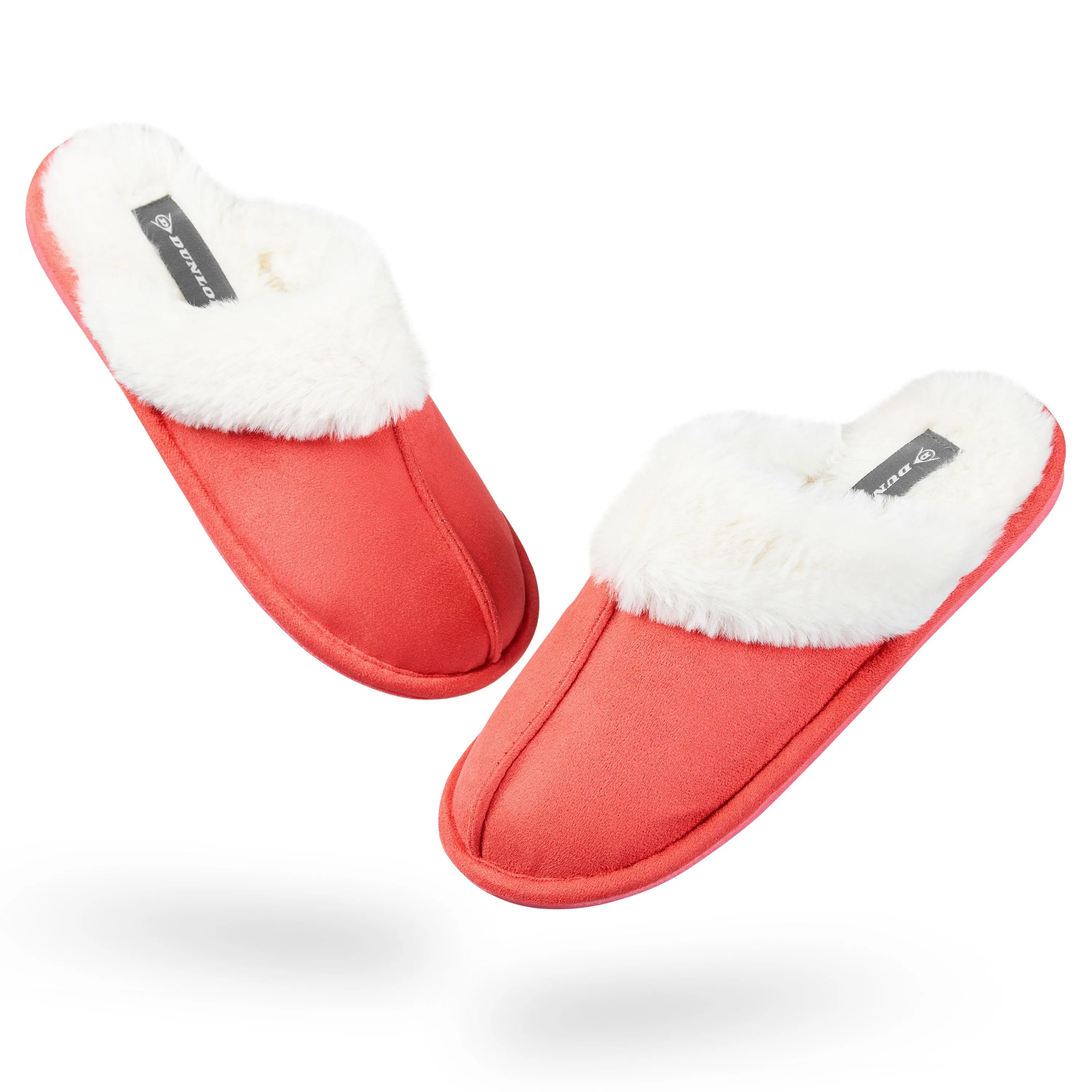 Dunlop Womens Slippers, Memory Foam Fluffy Slip On House Shoes
