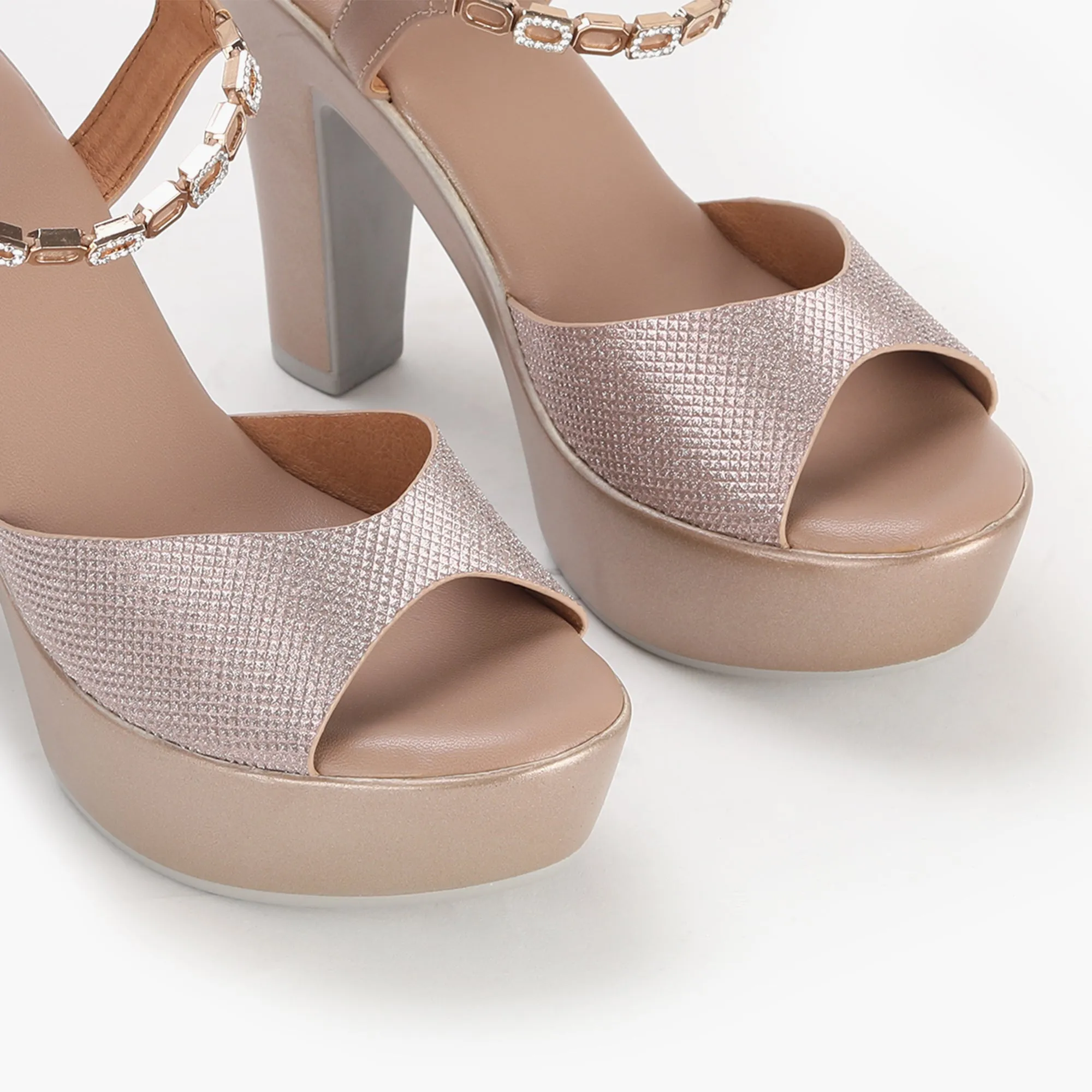 Embellished High Heel Platforms