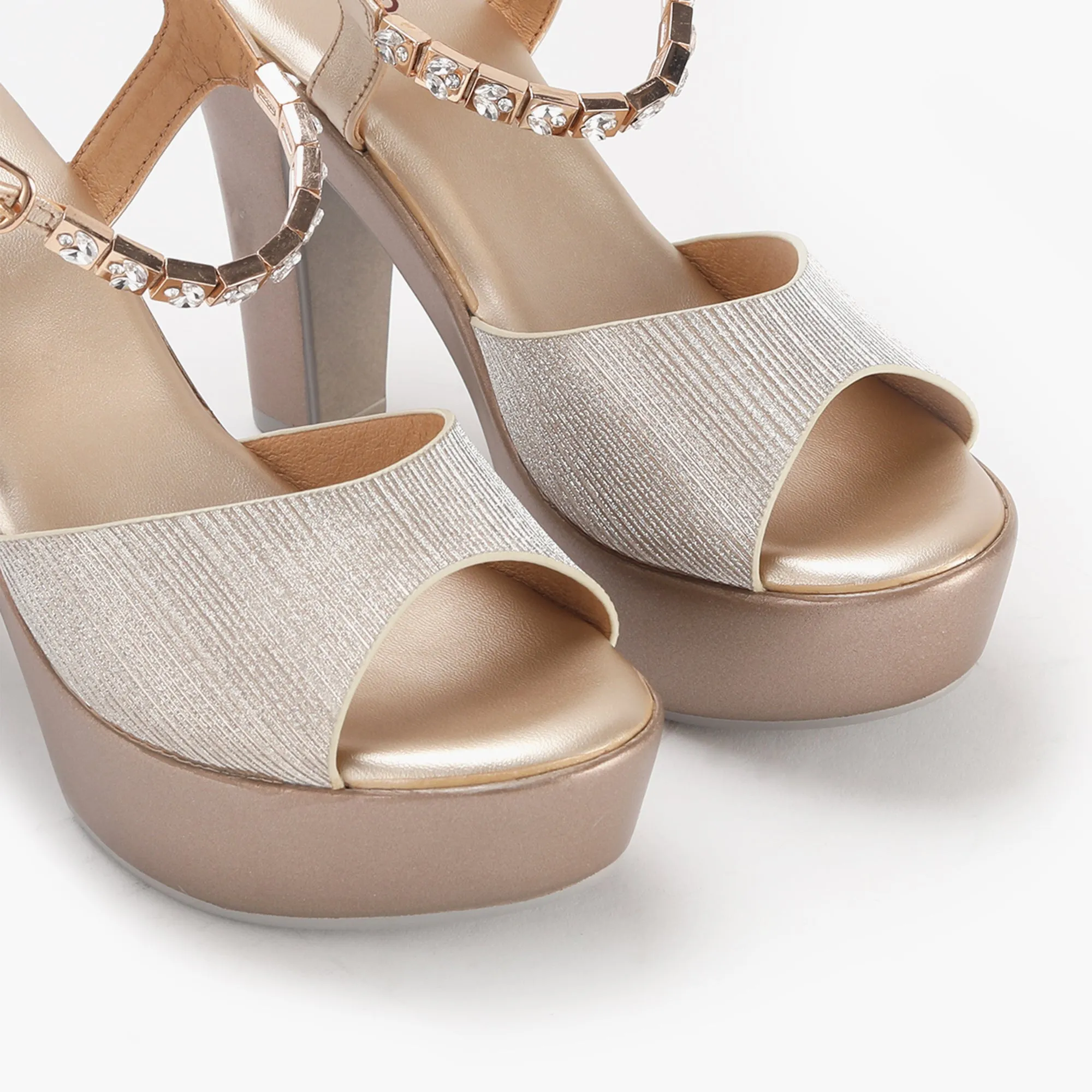 Embellished High Heel Platforms