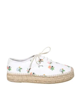 Leather Floral Espadrilles