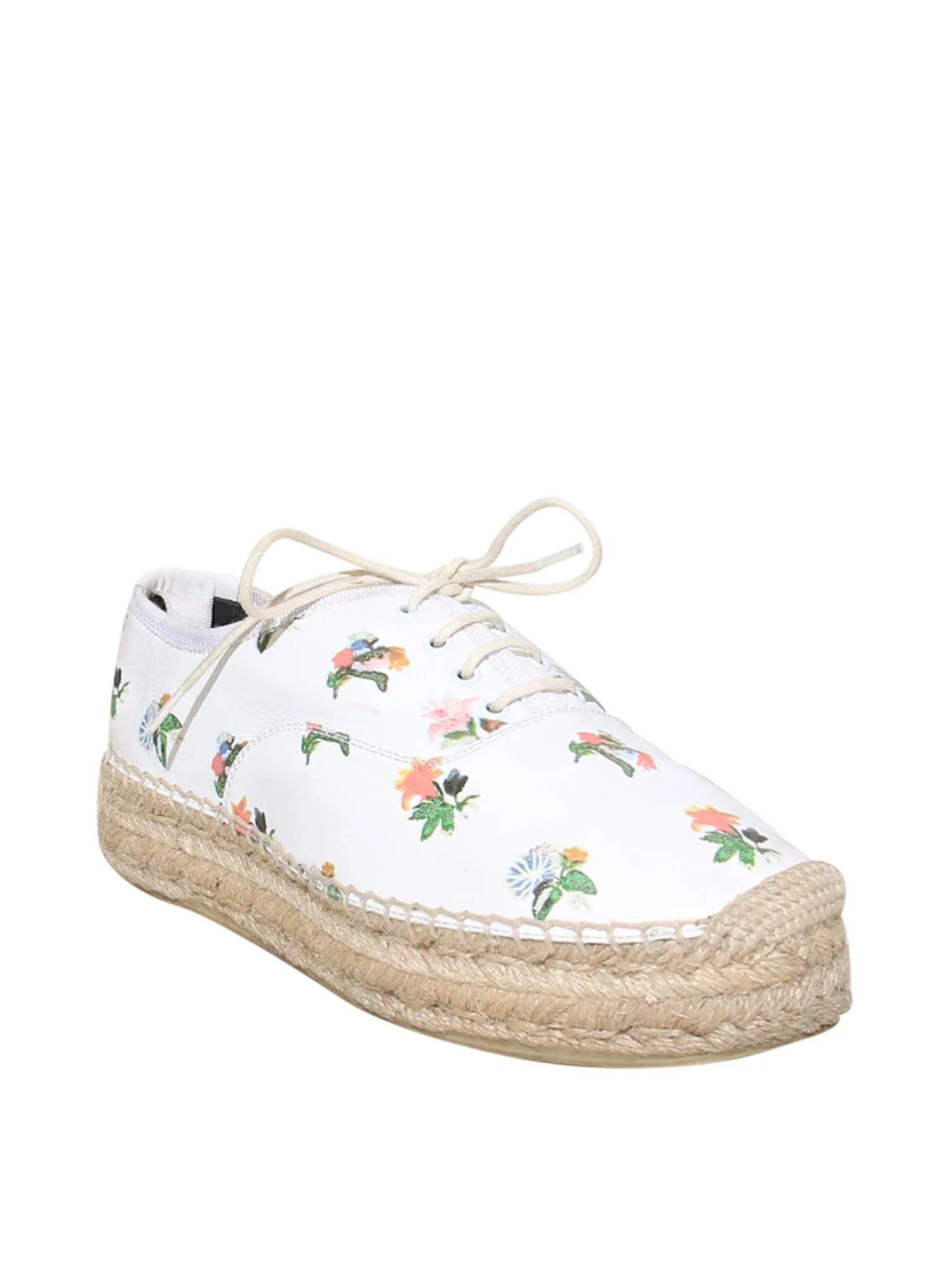 Leather Floral Espadrilles