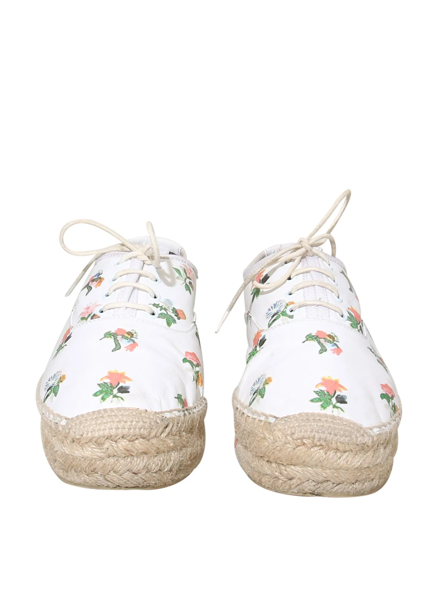 Leather Floral Espadrilles