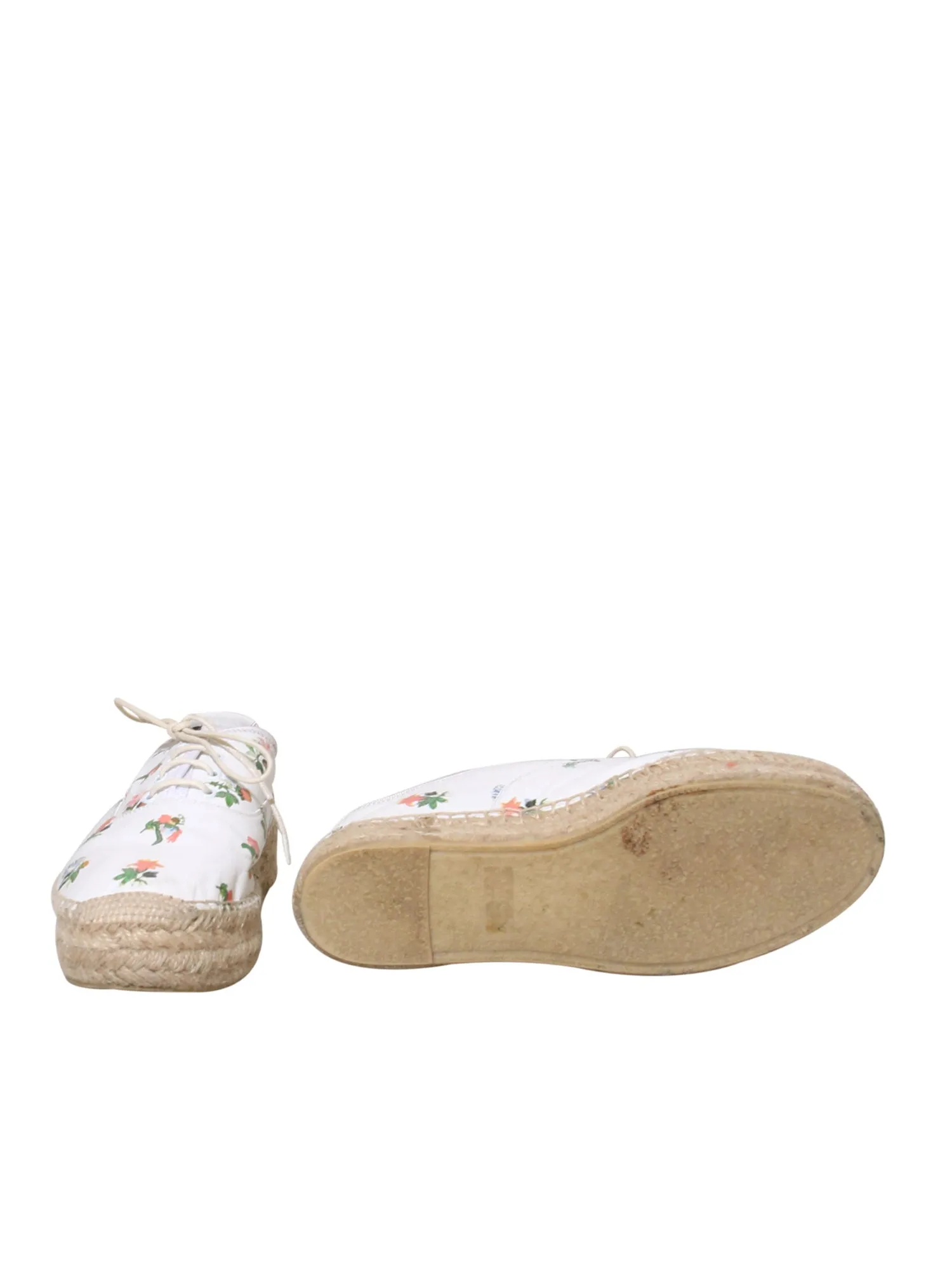 Leather Floral Espadrilles