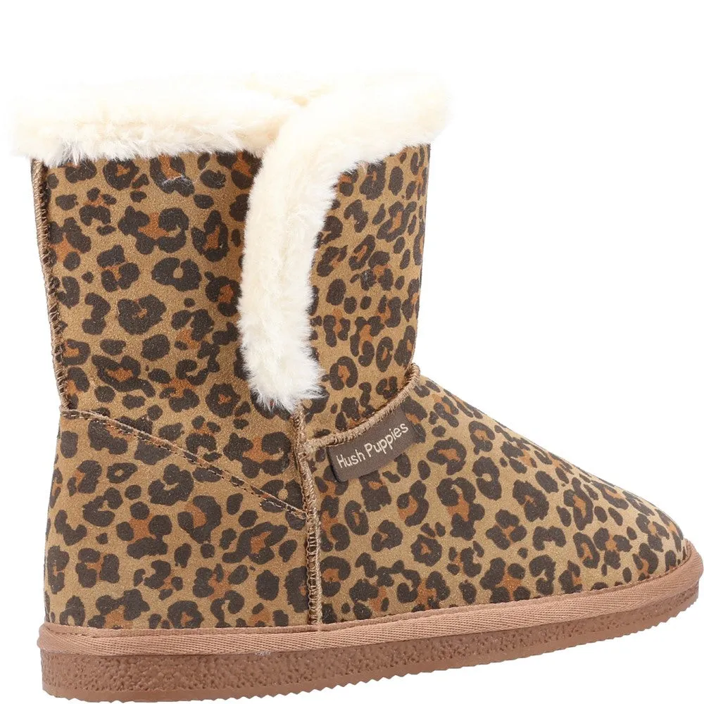 Leopard Print Ashleigh Bootie Slippers