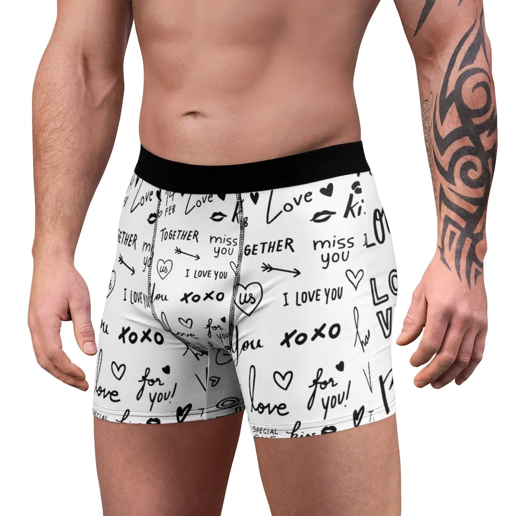 Love Notes Splash Mens Boxer Brief, Christmas/Thanksgiving/Birthday/His/Hers/Couple/Anniversary/Graduation Gifts