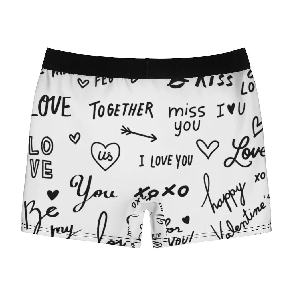 Love Notes Splash Mens Boxer Brief, Christmas/Thanksgiving/Birthday/His/Hers/Couple/Anniversary/Graduation Gifts