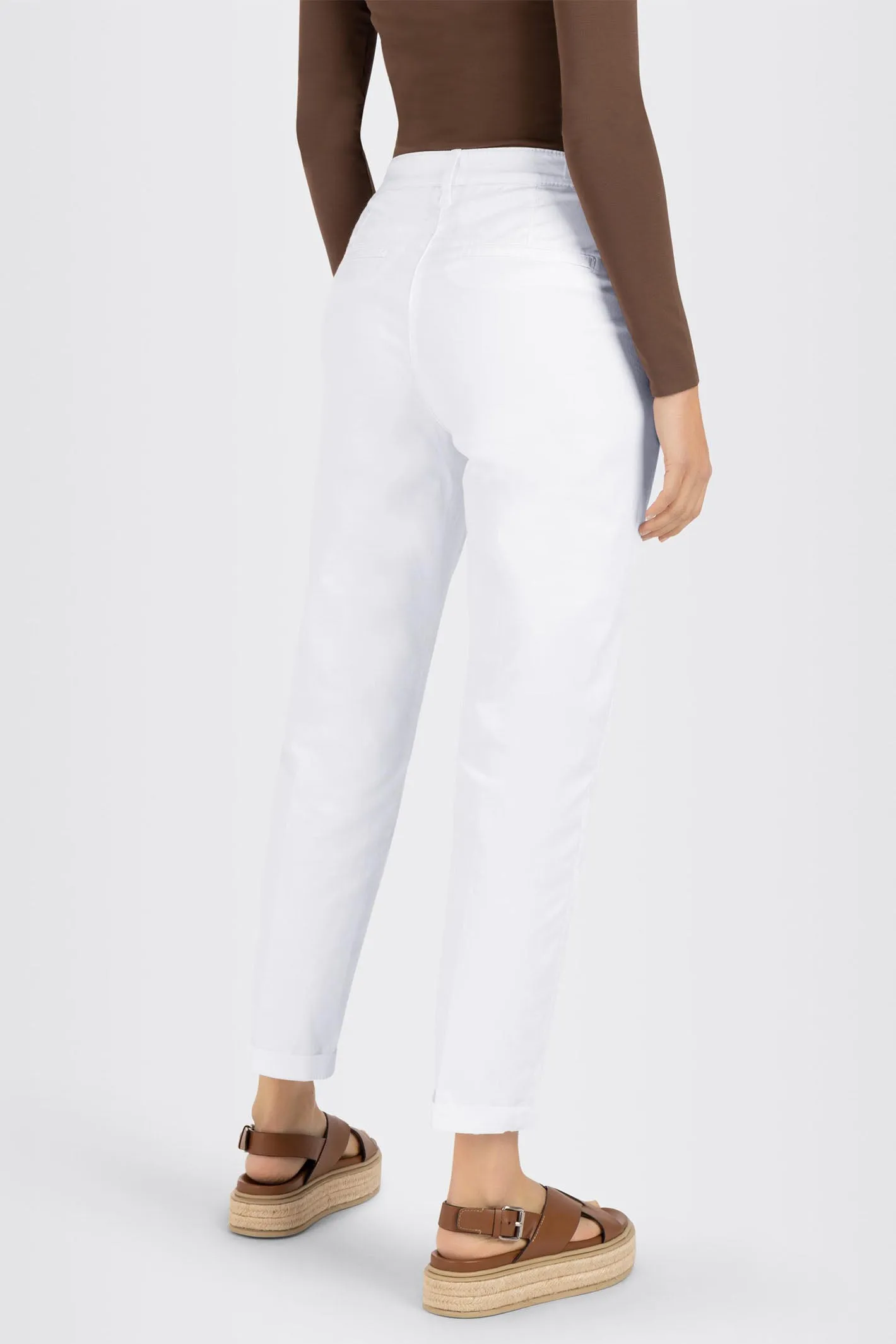 Mac Chino Trousers White Authentic Stretch Gabardine 3075-00-0434L 010