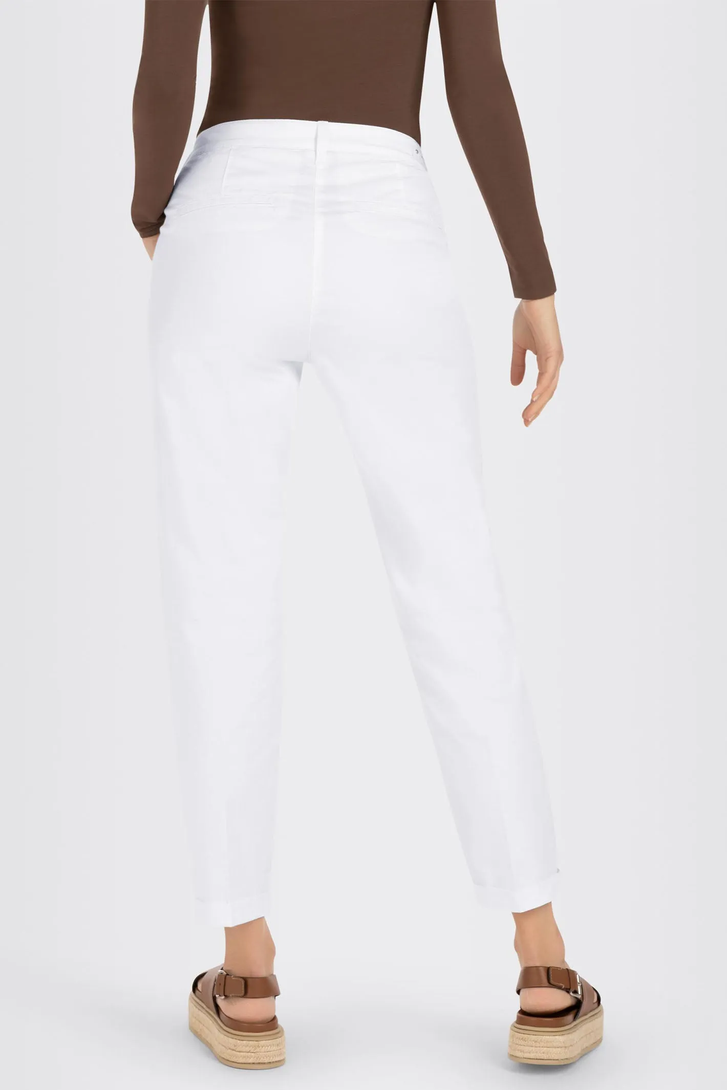 Mac Chino Trousers White Authentic Stretch Gabardine 3075-00-0434L 010