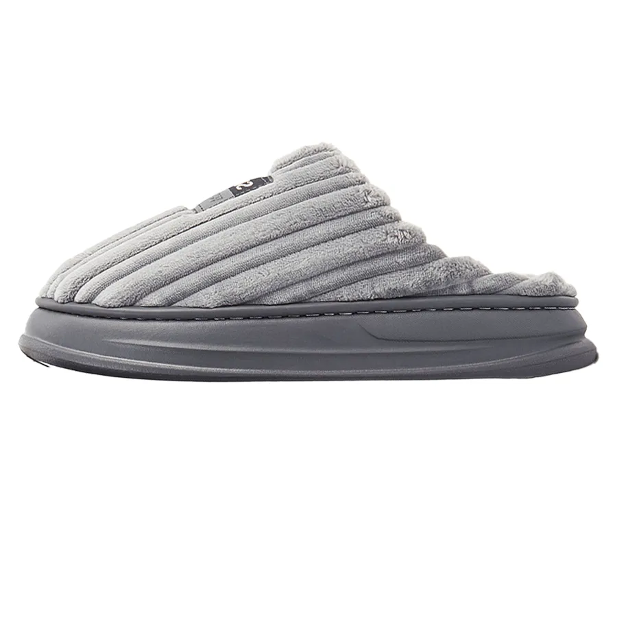 Men Winter Warm Fashion Corduroy Stripes Slippers