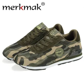 Merkmak Fashion Camouflage Military Men Unisex Canvas Shoes Men Casual Shoes Autumn Breathable Camo Men Flats Chaussure Femme