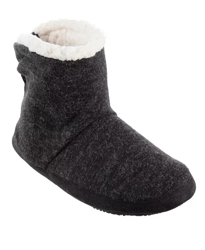 New with tags! Isotoner Women's Knit Marisol Hoodback Slippers, Black, Sz S Fits 5-6, Machine Washable!