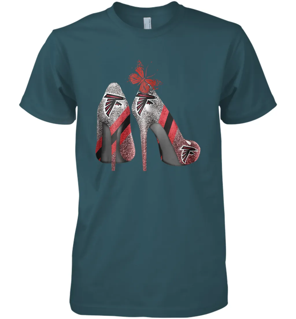 NFL Atlanta Falcons Rhinestone High Heels Men's Premium T-Shirt