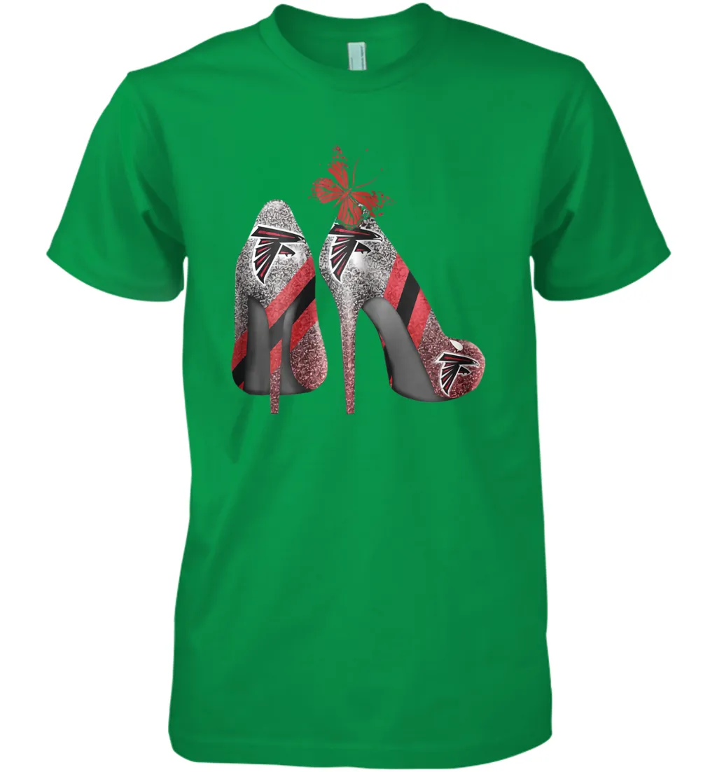 NFL Atlanta Falcons Rhinestone High Heels Men's Premium T-Shirt