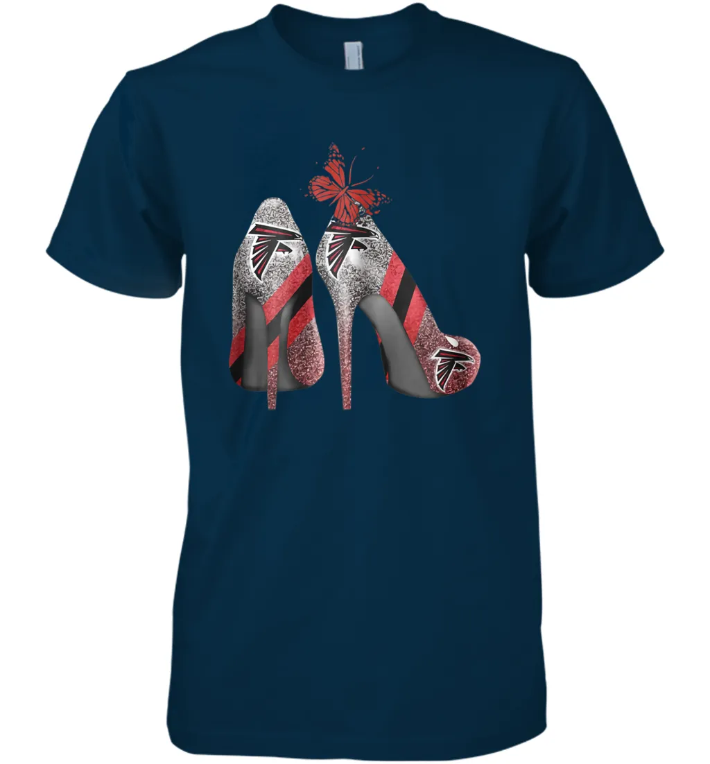 NFL Atlanta Falcons Rhinestone High Heels Men's Premium T-Shirt