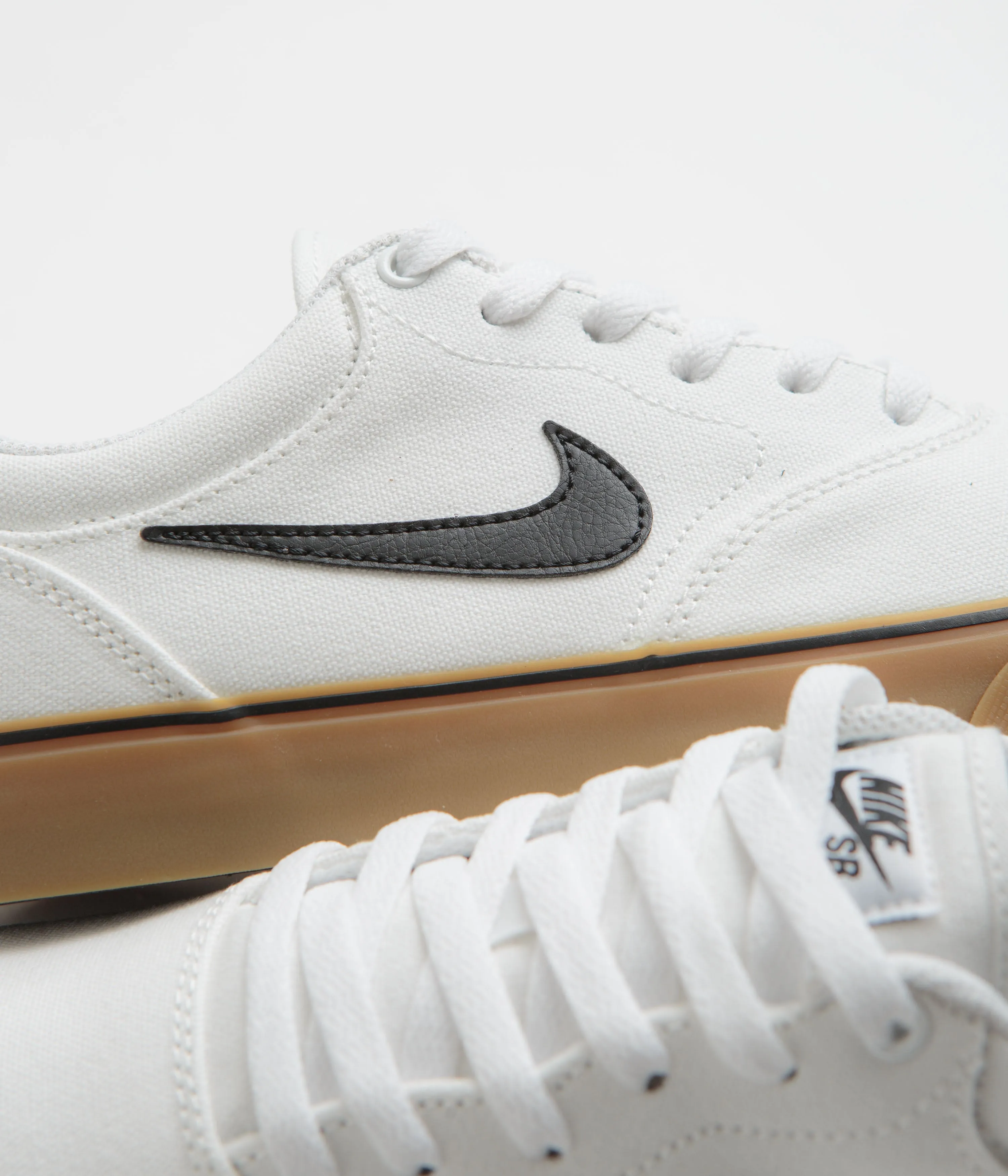 Nike SB Chron 2 Canvas Shoes - White / Black - White - Gum Light Brown