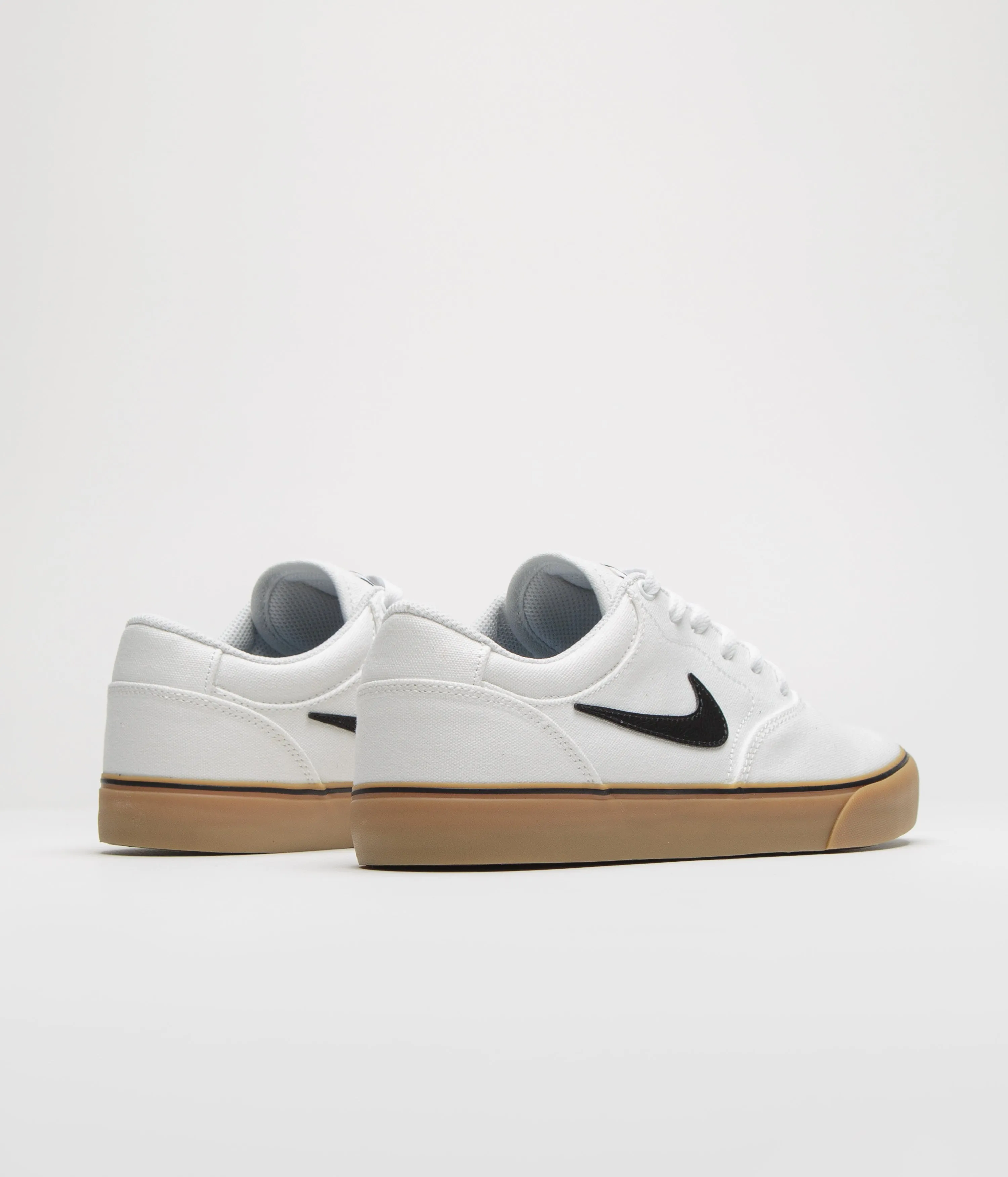 Nike SB Chron 2 Canvas Shoes - White / Black - White - Gum Light Brown