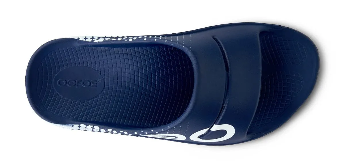 OOFOS Unisex OOahh Sport Slide Sandal - Navy Matrix