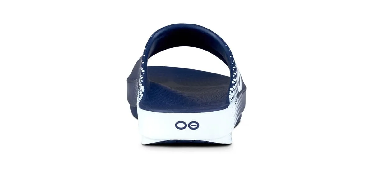 OOFOS Unisex OOahh Sport Slide Sandal - Navy Matrix