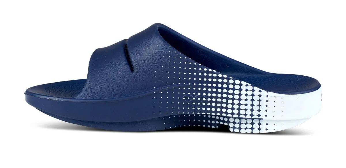 OOFOS Unisex OOahh Sport Slide Sandal - Navy Matrix
