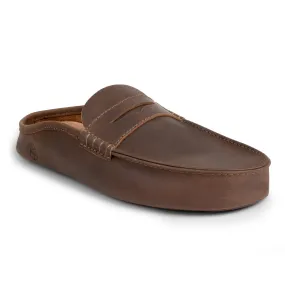 Open Heel Penny Loafer Slippers