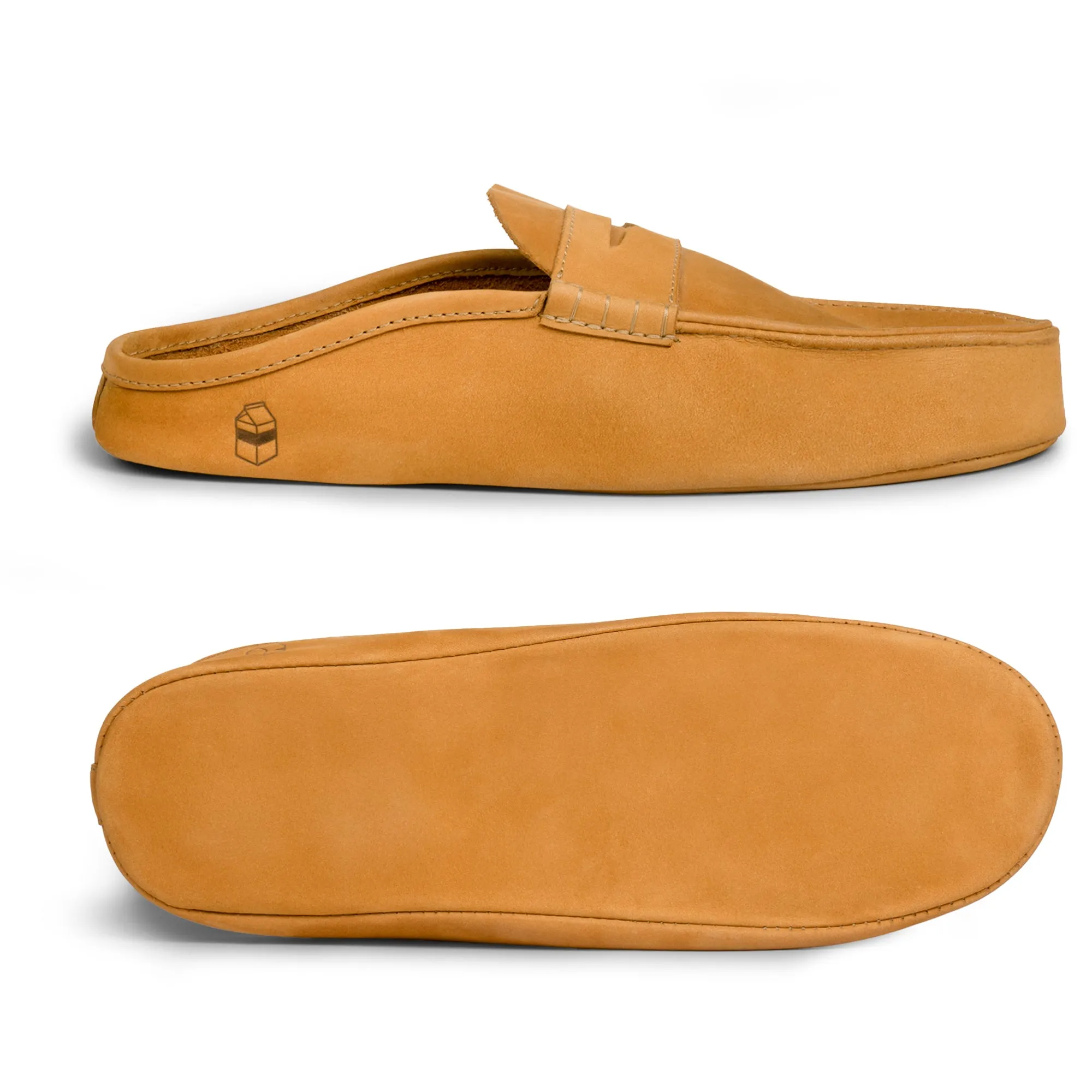 Open Heel Penny Loafer Slippers