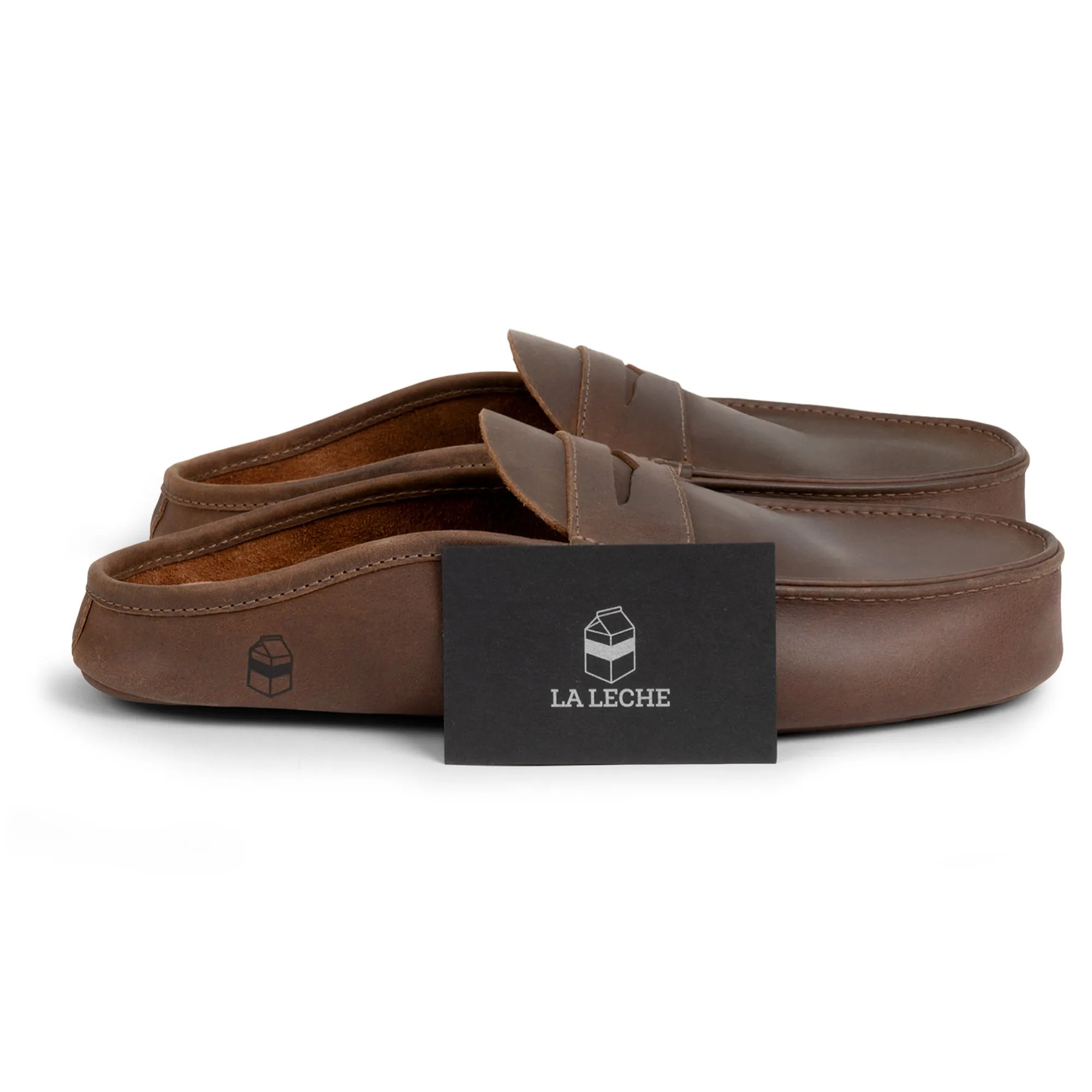 Open Heel Penny Loafer Slippers