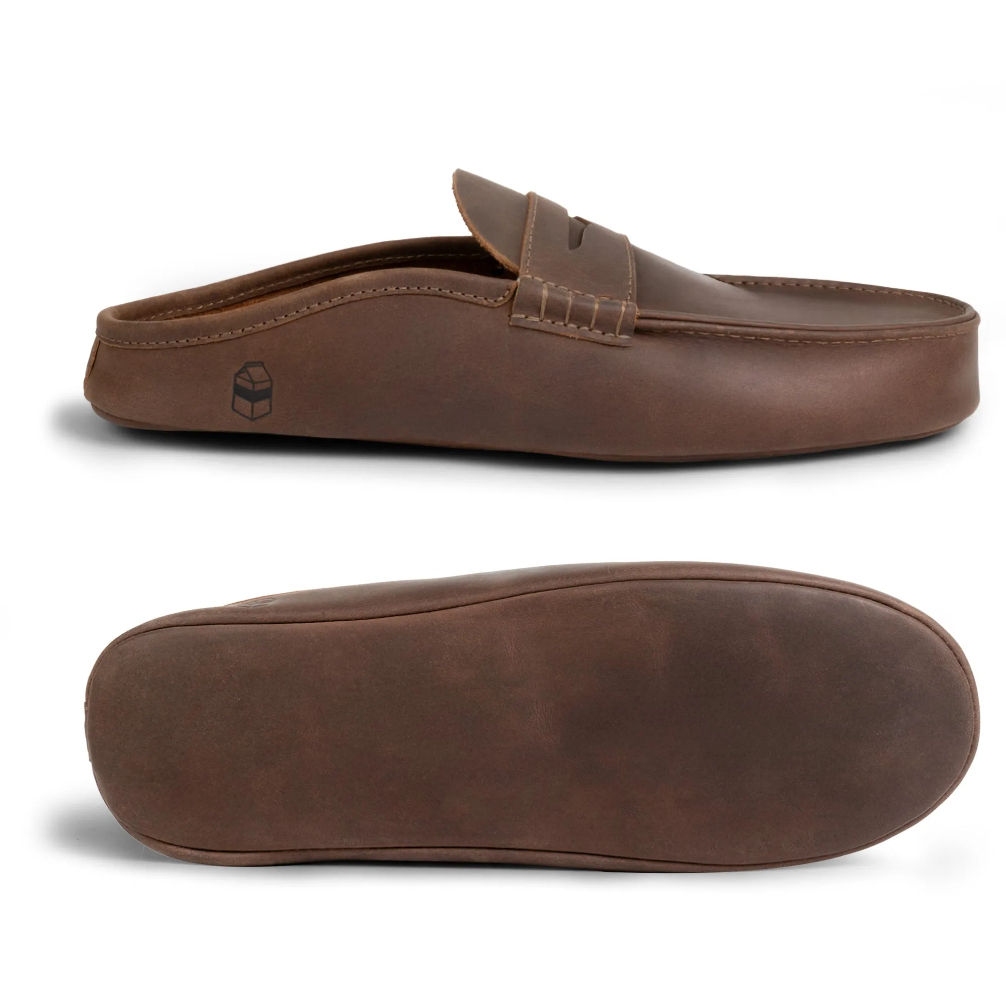 Open Heel Penny Loafer Slippers