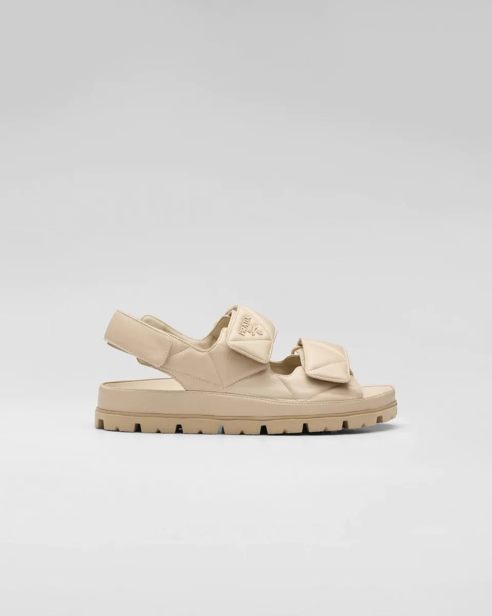 Padded nappa leather sandals