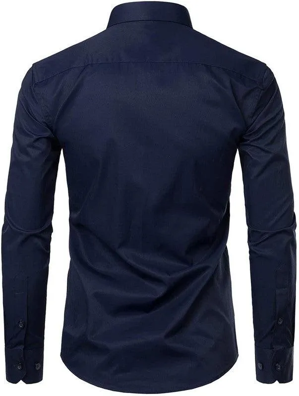 Plain navy blue shirt