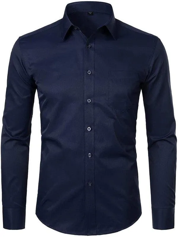 Plain navy blue shirt