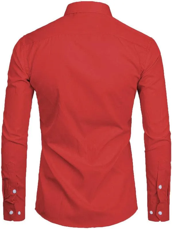 Plain red shirt