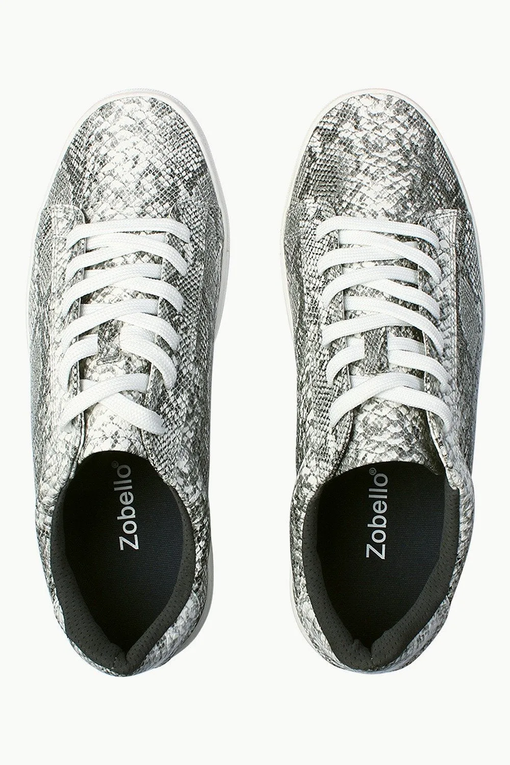 Snake Skin Faux Leather Plimsolls