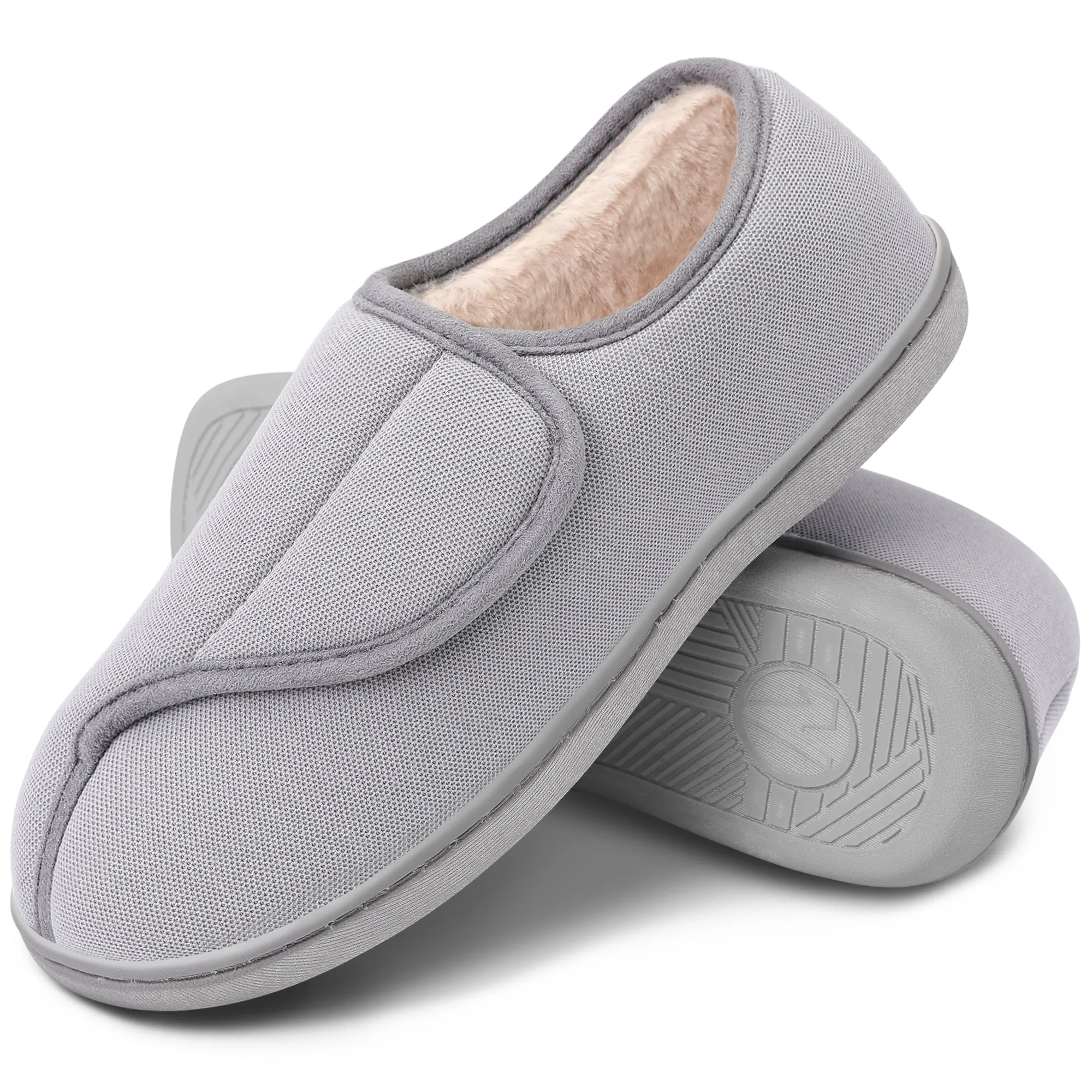 Womens Slippers Adjustable Closure Toe Diabetic Slipper Shoes Memory Foam Comfy House Shoes